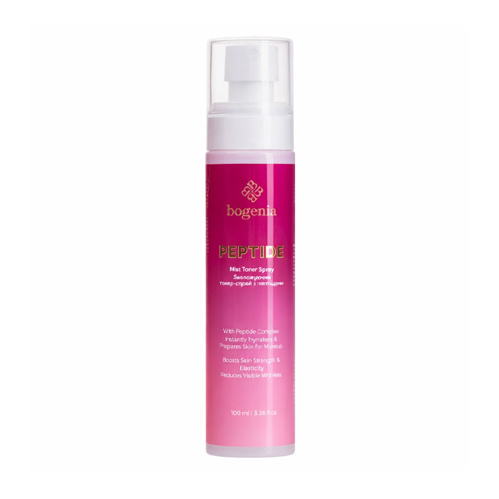 Зволожувальний тонер-спрей для обличчя Bogenia Peptide Mist Toner Spray з пептидами, 100 мл